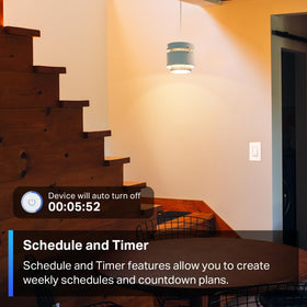 2.4 GHz Wi-Fi setup with neutral wire requirement for easy installation.