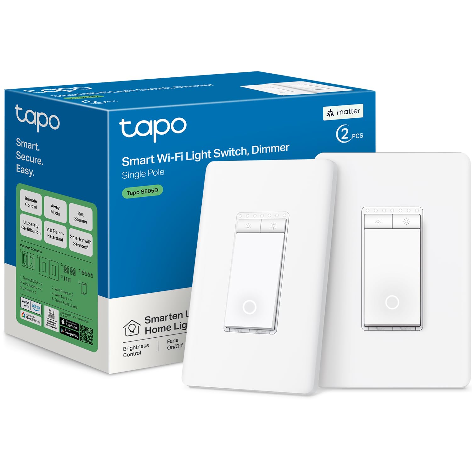 Tapo S505D single-pole dimmer switch during guided installation