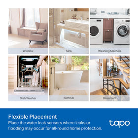 Tapo T300 90 dB alarm provides immediate leakage notification.