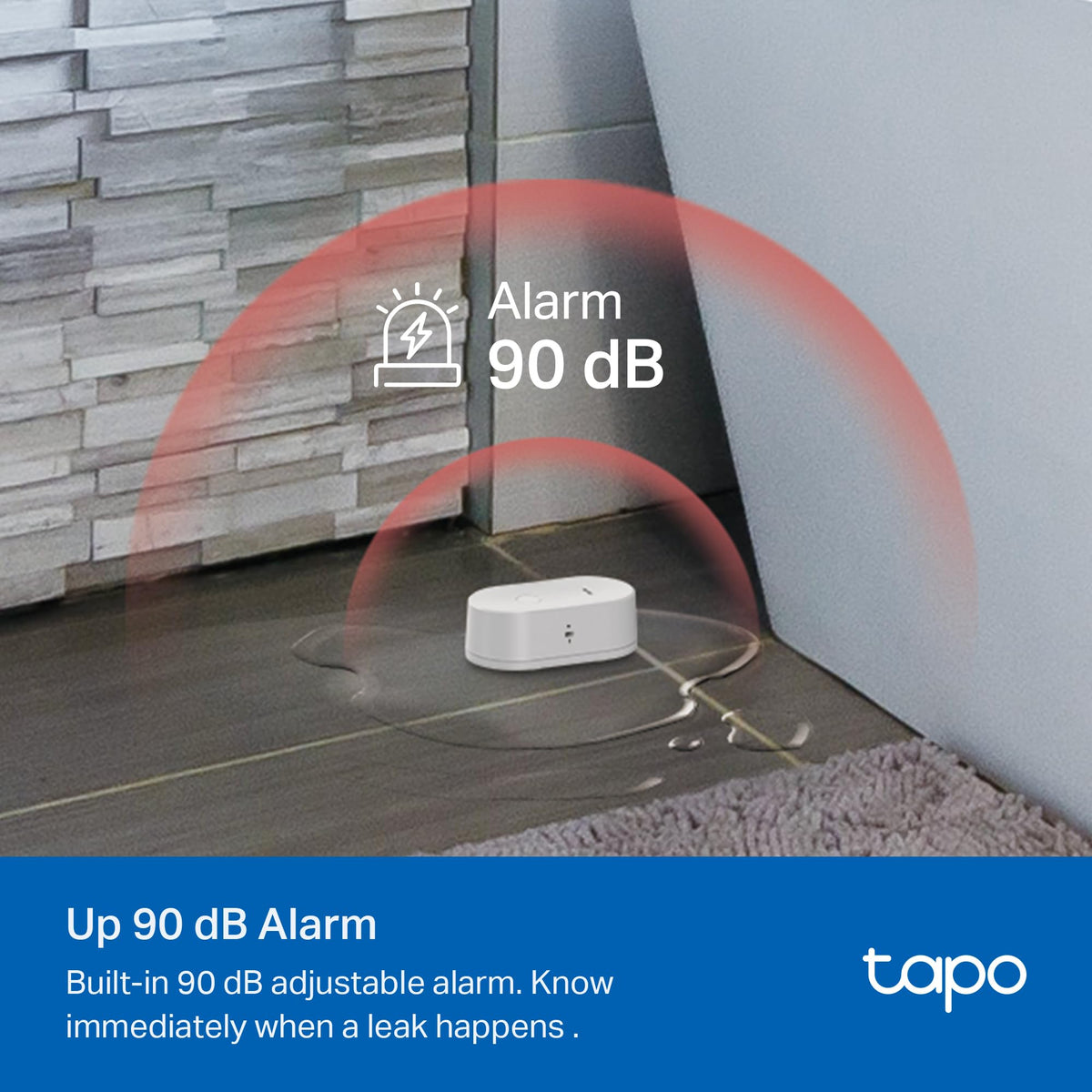 Tapo T300 dual sensing top and bottom probes detect drips and leaks.