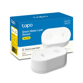 Tapo T300 leak sensor front view ready for rapid leak alerts.