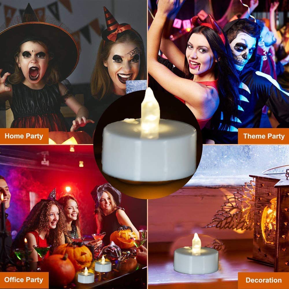 Tappovaly outdoor tea light provides steady warm glow by pool or patio