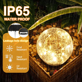 TARANEM solar globe IP65 waterproof for rainy or snowy days