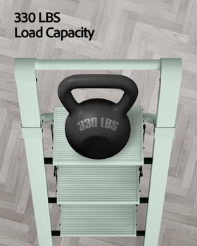Taranta 3 Step Ladder with anti-slip pedals for secure standing.
