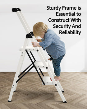 Taranta 3 Step Ladder top step height enables overhead tasks