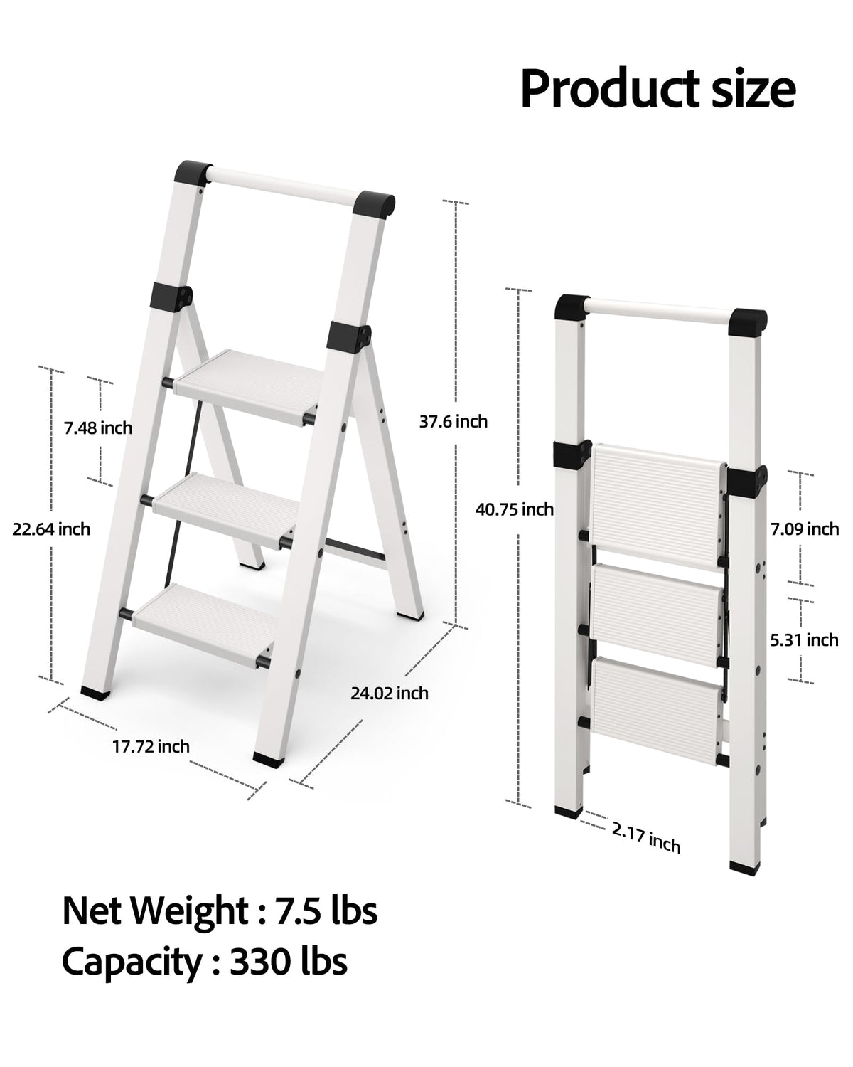 Taranta ladder doubles as a lightweight shelf or plant rack