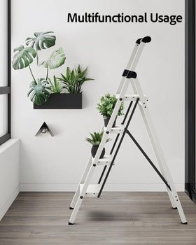 Taranta 4 Step Ladder multi-purpose design blends with decor