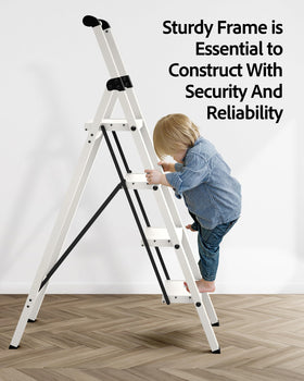 Taranta 4 Step Ladder sturdy aluminum construction supports daily tasks