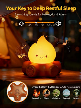 Tarinks Cute silicone night light provides safe, child-friendly decor.