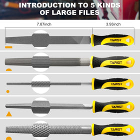 Tarist half-round steel file designed for smooth deburring on metal projects.