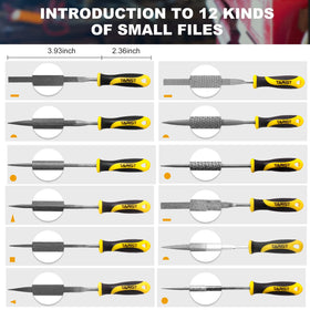 Tarist round file included for fast material removal and edge refinement.