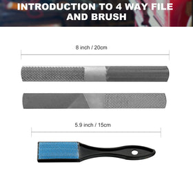 Tarist triangle file ideal for tight corners and intricate detailing.