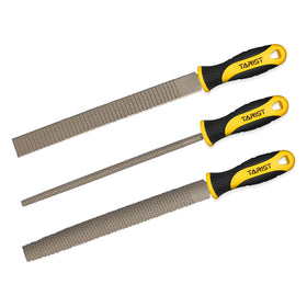 TARIST 3-piece 8-inch wood rasp set, flat view for fast shaping and deburring