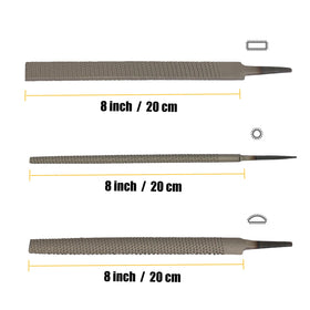 TARIST 3-piece 8-inch wood rasp half-round view for smoothing profiles