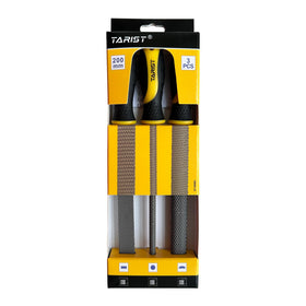 TARIST 3-piece 8-inch wood rasp round view for precise contouring