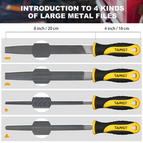 Tarist large metal file close-up—high hardness and durable teeth for smooth deburring