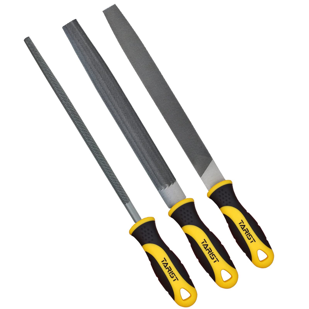 TARIST 8-inch flat file for precise deburring on metal.