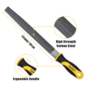 TARIST 8-inch round file for finishing rounded edges.