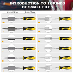 Tarist needle-files closeup—precision filing for fine detailing in hard materials