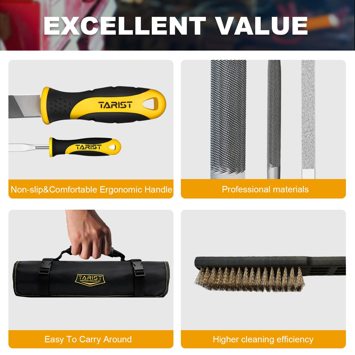 Tarist tool bag interior—organized storage protects teeth and edges