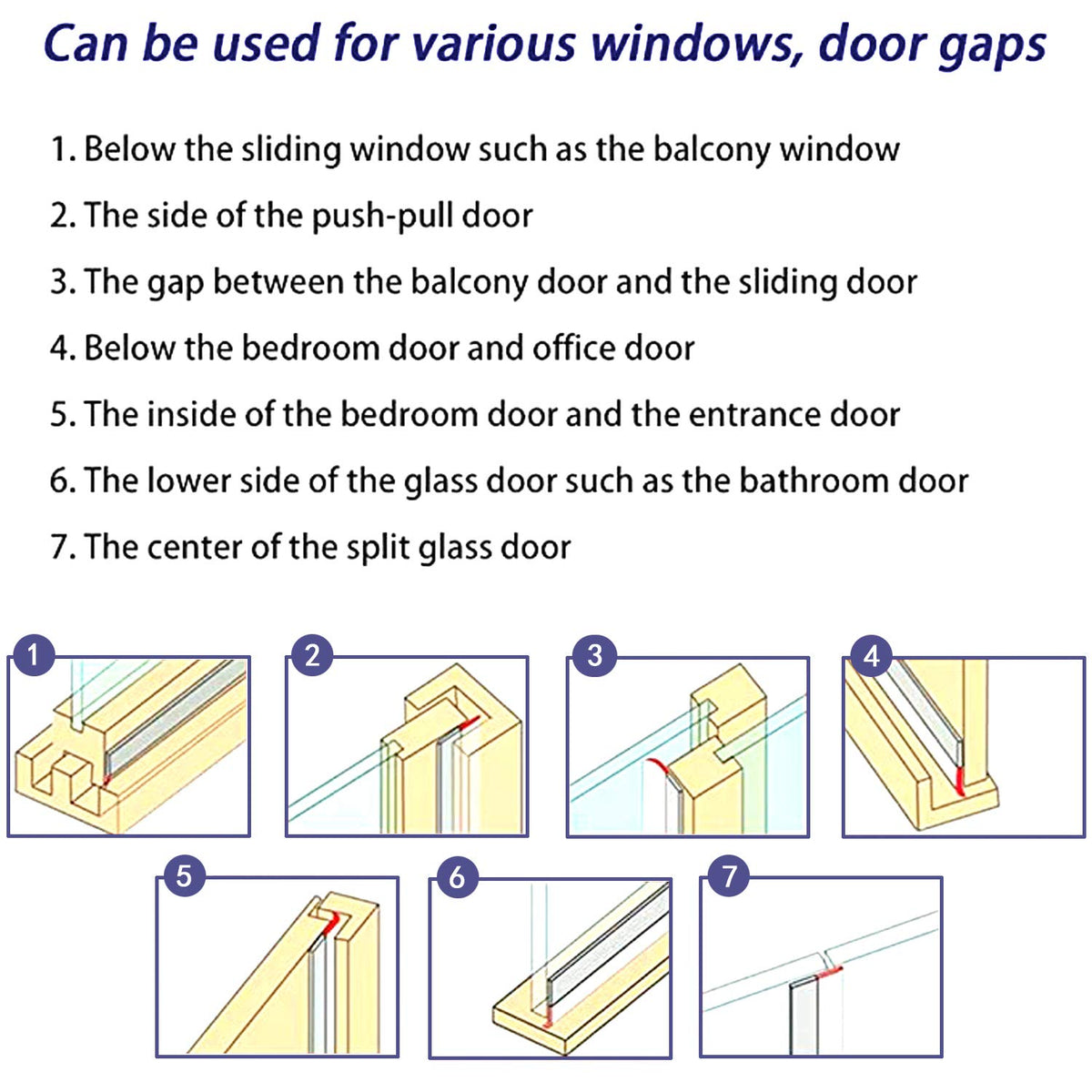 TAROSE adhesive-backed seal strip for plastic-steel windows simplifies installation.