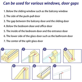 TAROSE adhesive-backed seal strip for plastic-steel windows simplifies installation.