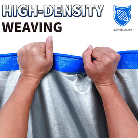 TA*RP YXCN tarp with thick side cords reduces tearing when tied.