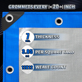 TA*RP YXCN tarp waterproof and UV resistant for outdoor use.