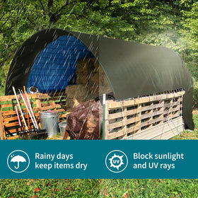 TARPAL camping tarp waterproof green ideal for dry ground and shelter