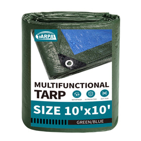 TARPAL green tarp waterproof 6mil covers outdoor items efficiently.