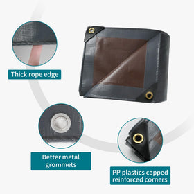 TARPAL reinforced corners ensure durable fastening against wind and rain.
