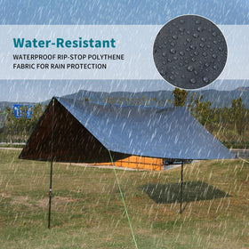 TARPAL UV-protected tarp helps shield gear from sun damage