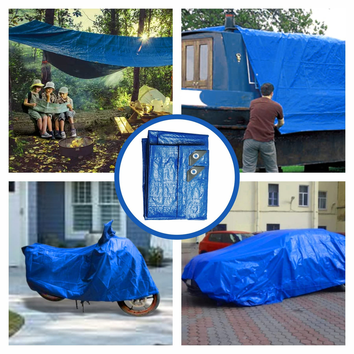 Tarpuglider blue tarp being cleaned for quick maintenance