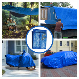 Tarpuglider blue tarp being cleaned for quick maintenance