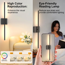 Tartek wall sconce 10000mAh rechargeable battery delivers long hours of illumination.