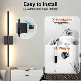 Tartek wall sconce night-light mode supports late-night reading without disturbing others.