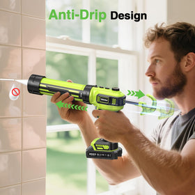 High thrust of Taskstar caulking gun enabling steady sealant flow.