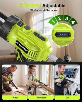 TaskStar cordless caulk gun with four speeds for DIY to professional tasks