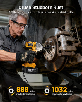 TaskStar dual 4000mAh batteries powering extended cordless use.