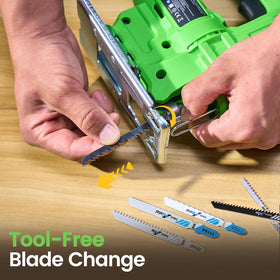 TaskStar jig saw bevel adjustment up to 45 degrees for precise angle cuts