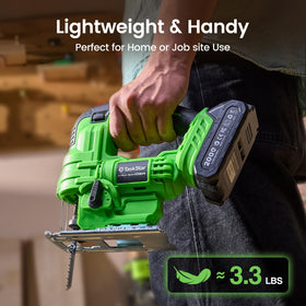 TaskStar jig saw LED light illuminates the cut line for visibility