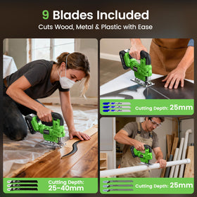 TaskStar jig saw variable speed trigger enables smooth starts and precise control