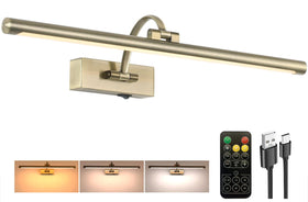 Tassuowell antique bronze picture light wall-mounted enhances artwork with subtle glow.