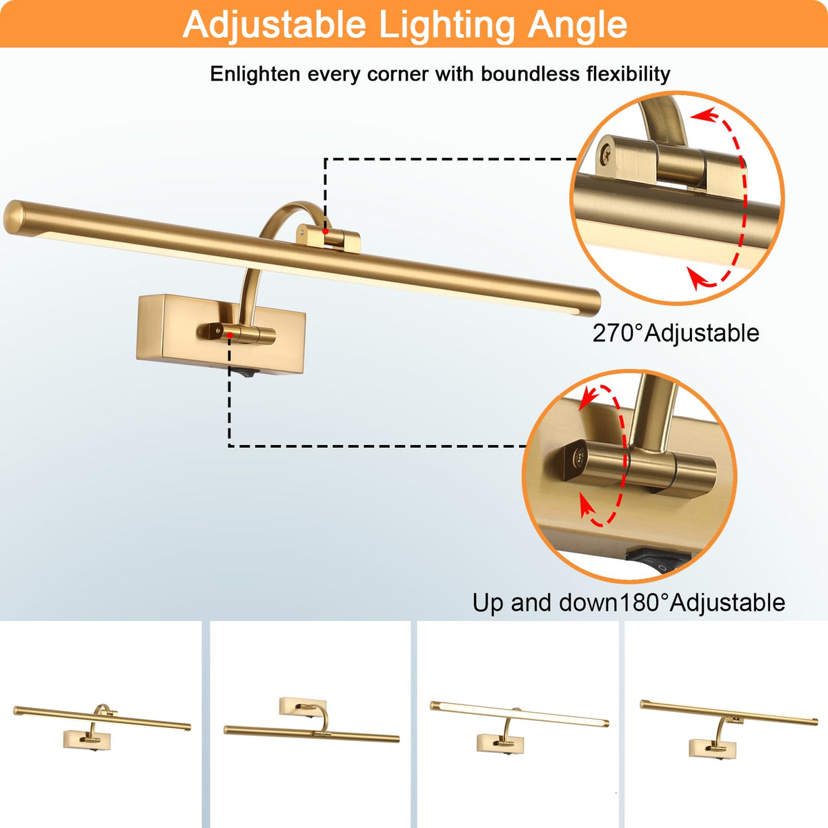 Tassuowell battery light with 10000mAh for long use