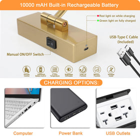 Tassuowell detachable bracket allows easy removal and charging