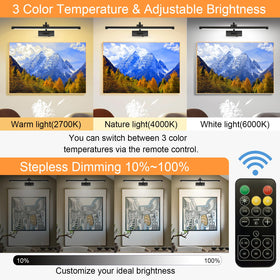 Tassuowell cordless wall sconce lights paintings without wires in modern spaces.