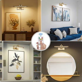 Tassuowell gallery light battery-powered for flexible placement without cables.