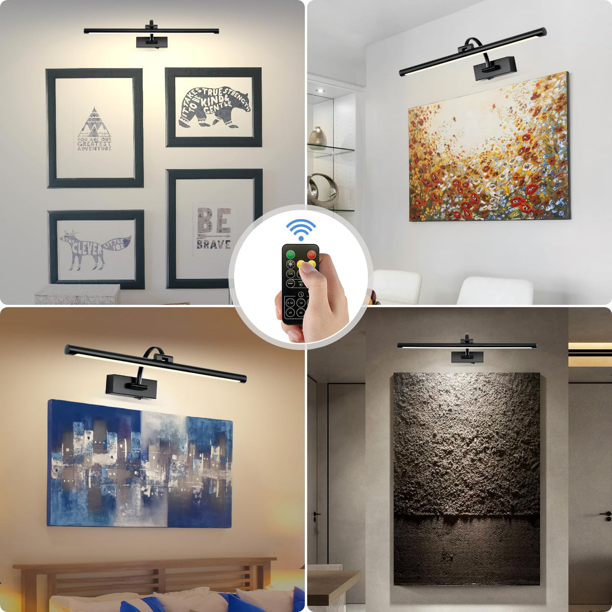 Tassuowell rechargeable battery picture light powers long sessions for galleries.