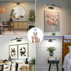 Tassuowell wall light with remote enables easy dimming and timing.