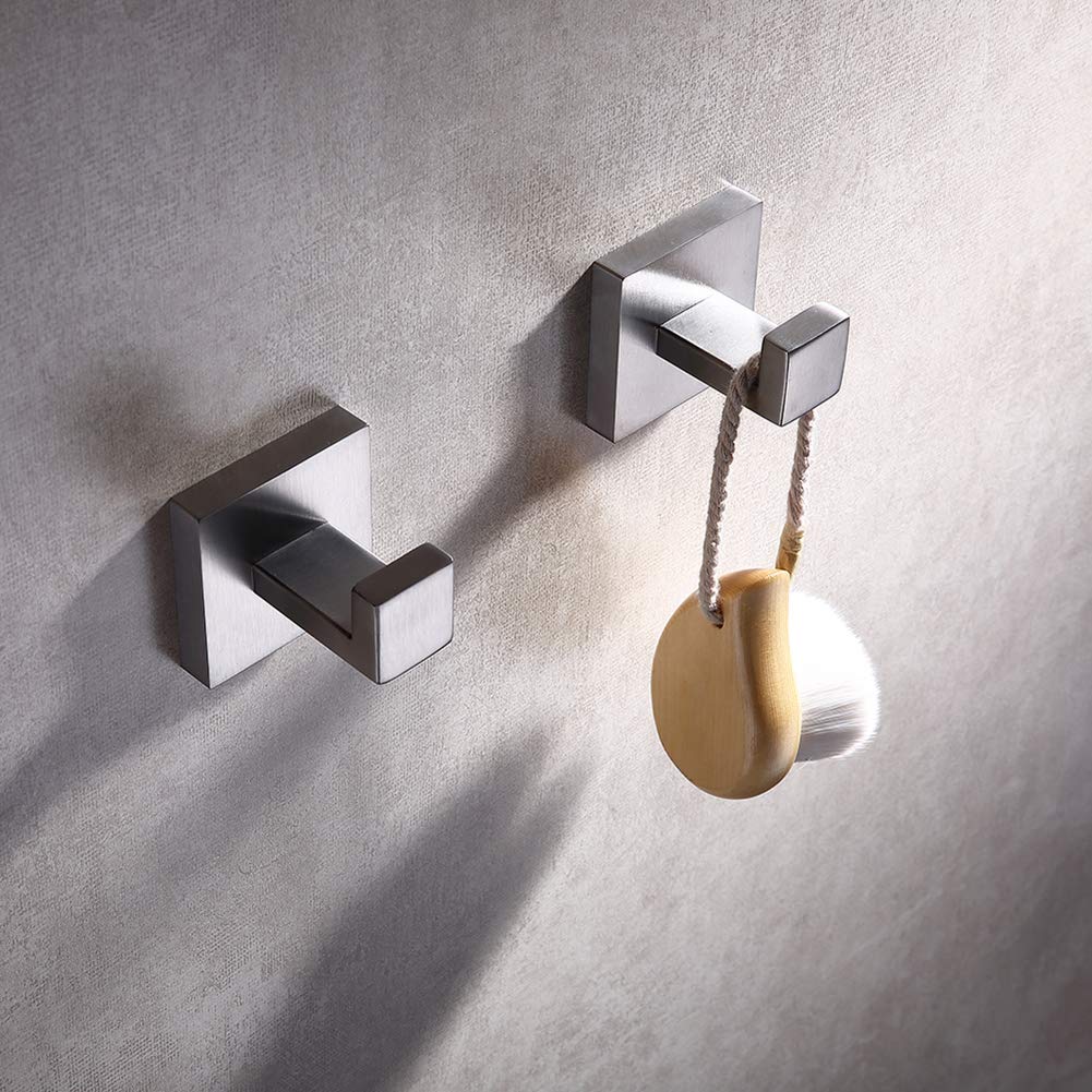 TASTOS heavy-duty wall hook supports towels and robes in busy homes